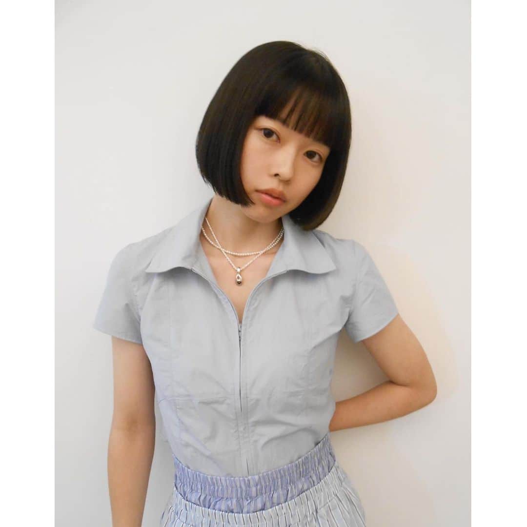 東咲月のインスタグラム：「@mariakaneko_ arigato😍 and my new outfit 감사합니다👕♡ @onezerone_101 & @usblee」