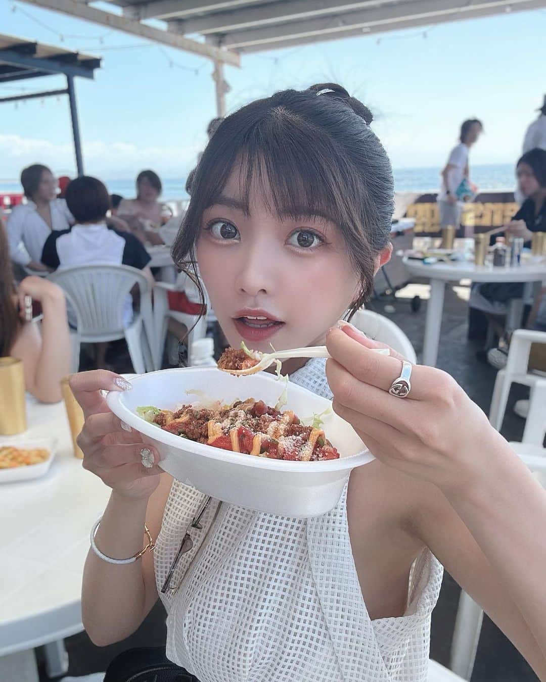 中山星香のインスタグラム：「海行ってきた♡やっぱり夏最高だね」
