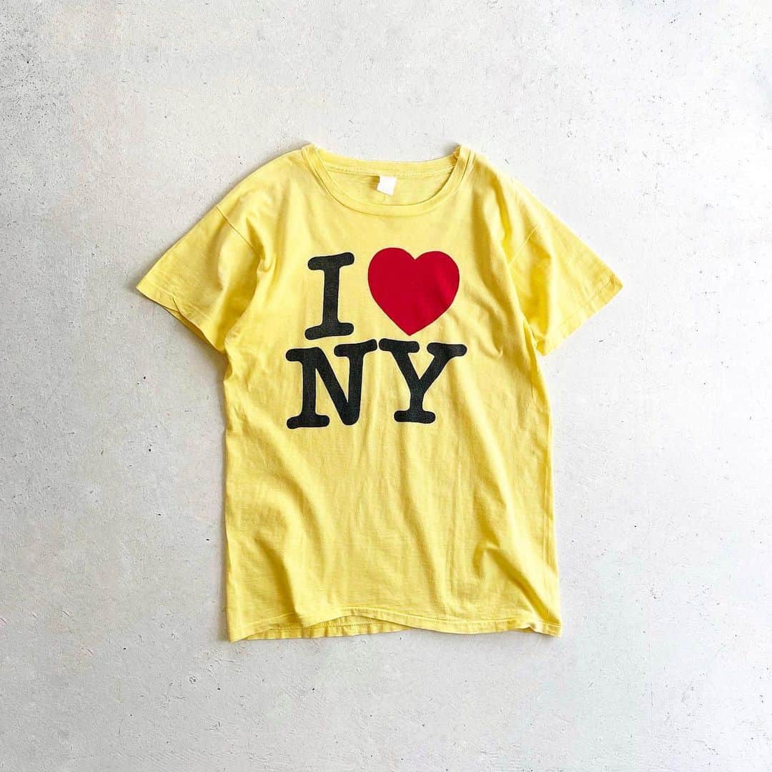 DROP...vintage select shopさんのインスタグラム写真 - (DROP...vintage select shopInstagram)「1970s  New York City I♡ NY Print T-shirt yellow  忘れかけてた頃にやってくる 大名作💛  基本に帰りたいイマ。  まさしく"イマ"なやつ◎」8月10日 14時12分 - tokyo_drop