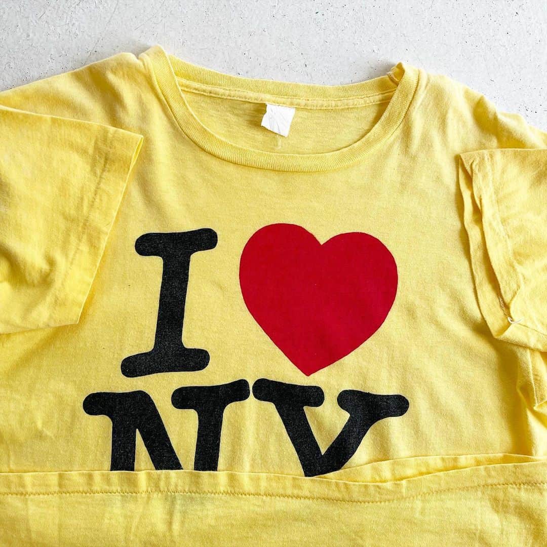 DROP...vintage select shopさんのインスタグラム写真 - (DROP...vintage select shopInstagram)「1970s  New York City I♡ NY Print T-shirt yellow  忘れかけてた頃にやってくる 大名作💛  基本に帰りたいイマ。  まさしく"イマ"なやつ◎」8月10日 14時12分 - tokyo_drop