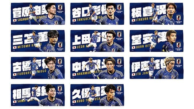 日本サッカー協会さんのインスタグラム写真 - (日本サッカー協会Instagram)「. 🔹#JFASTORE 新商品情報🔹  \\推し選手のグッズで盛り上がろう📣// 本日より期間限定で、#SAMURAIBLUE 選手のプレーヤーズグッズを受注販売します🛒✨  9月と10月に行われる『MIZUHO BLUE DREAM MATCH 2023』や『キリンチャレンジカップ2023』などを経て、 11月より『FIFA #ワールドカップ 26 アジア2次予選 兼 AFCアジアカップサウジアラビア2027』の予選に挑みます。  ぜひ早めにご注文いただき、応援の準備をお願いします！  📌フラッグ 📌フェイスタオル 📌うちわ  ※8/20(日)まで  詳細はこちら⏬ https://official-store.jfa.jp/special/playersitem/  #夢への勇気を  #jfa #daihyo #サッカー日本代表 #サッカー #soccer #football #⚽」8月10日 14時08分 - japanfootballassociation