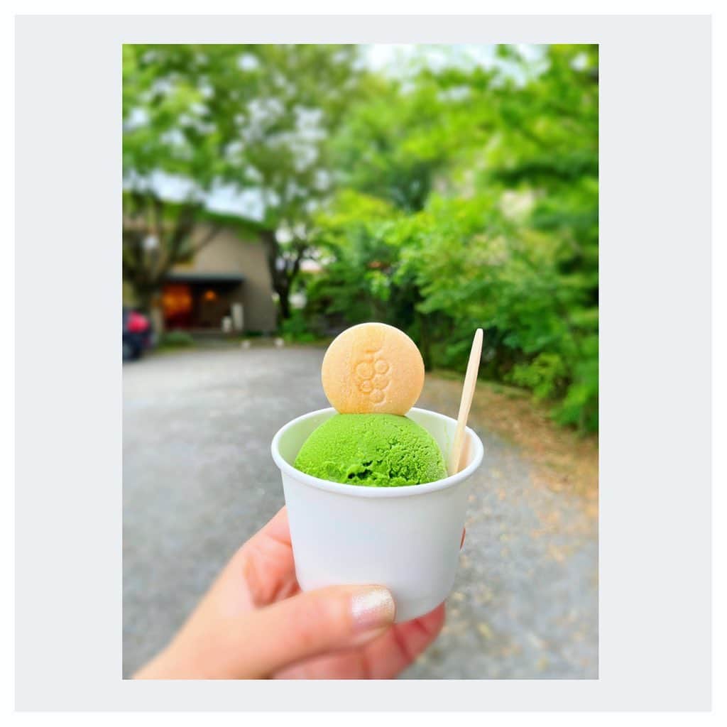 吉瀬美智子さんのインスタグラム写真 - (吉瀬美智子Instagram)「ぶどうのたねという福岡のお店の期間限定抹茶アイス✨」8月10日 14時54分 - michikokichise