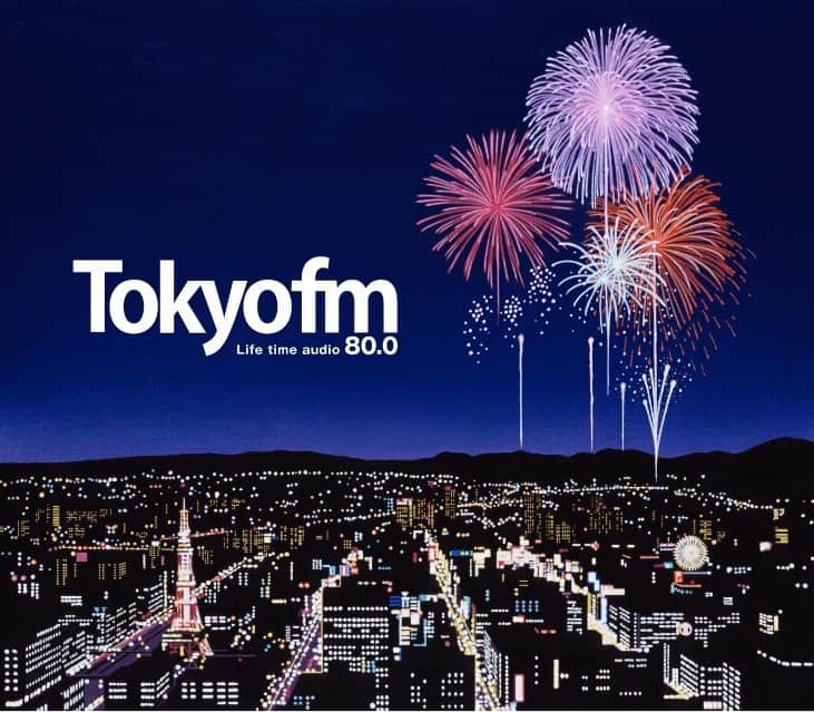 永井博のインスタグラム：「今年も、TokyoFm 納涼Beat,サマーキャンペーンにイラスト提供しました、いろいろプレゼントがあります🐧💦。~8/25まで。#tfmgirls」