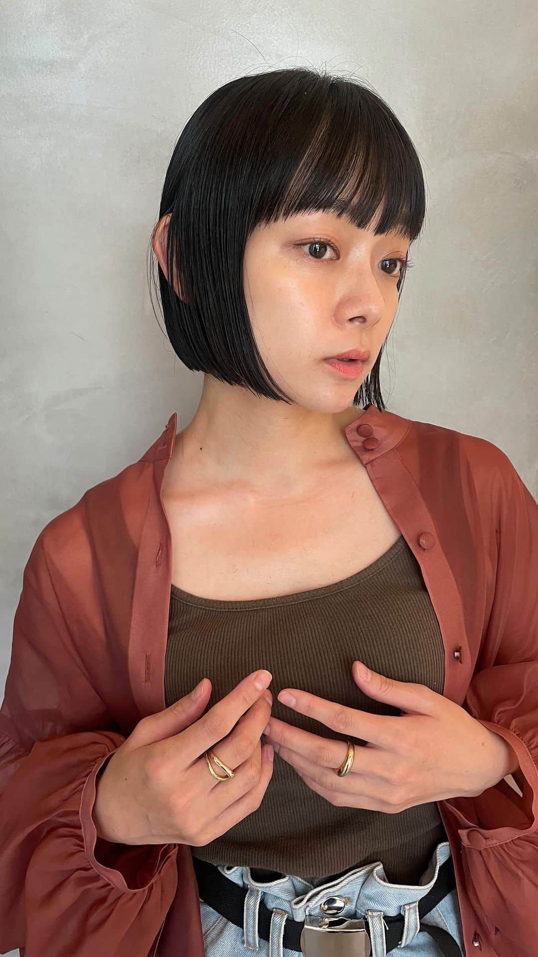 荒井愛花のインスタグラム：「✂︎ @kaori_yonezawa  すっきりさっぱりLOVEずっきゅん」
