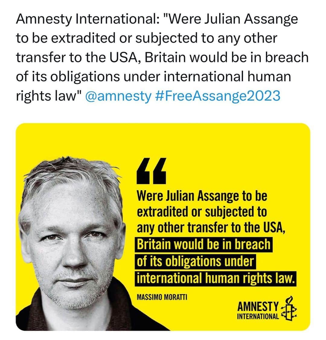 WikiLeaksのインスタグラム：「@amnesty #FreeAssange2023」