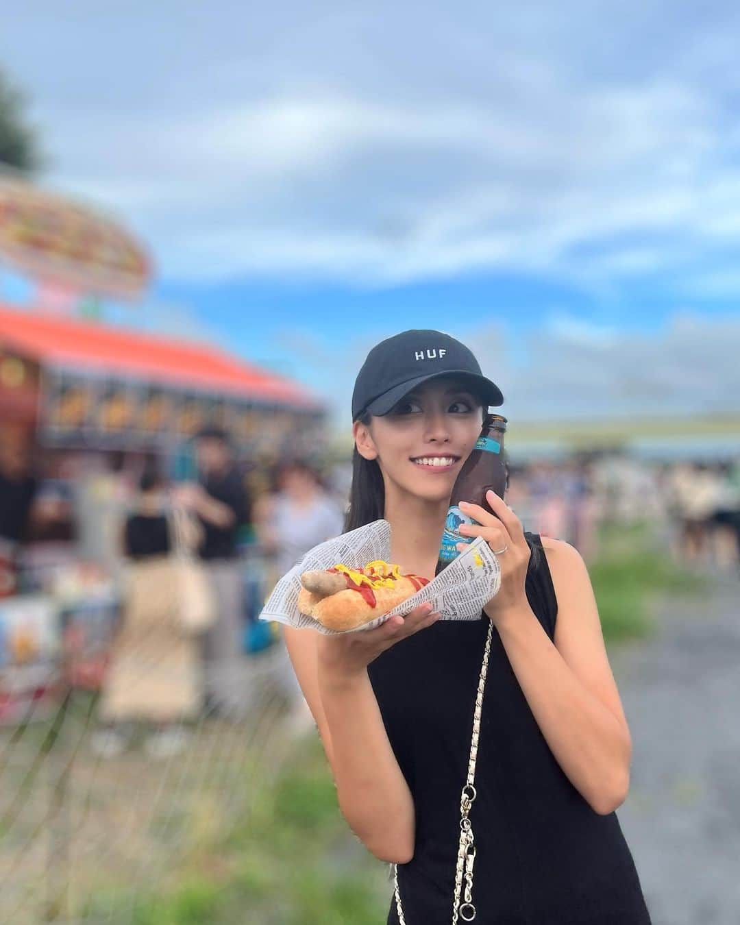 山川 二千翔のインスタグラム：「お祭り行ってきた🍻🏮🎇」