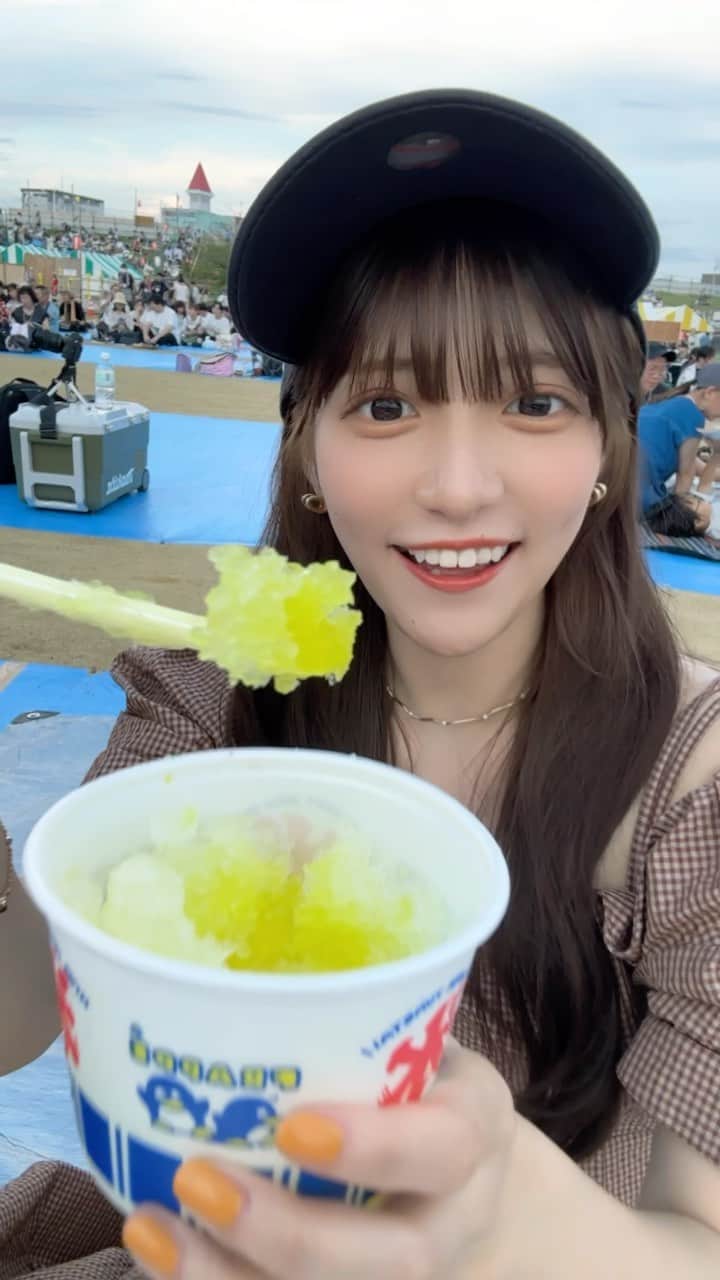 奥村優希のインスタグラム：「明るくて楽しい夏がいいな🍧☀️🎐」