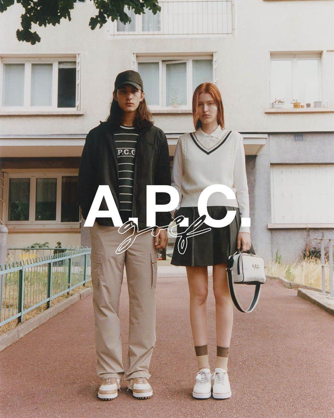 アーペーセーのインスタグラム：「@apcgolf Fall Winter 2023.  Elevate your game with playful A.P.C. silhouettes for the golf course and beyond.   Exclusively available in Japan and South Korea, in stores and online.  A.P.C. GOLF SHINJUKU TAKASHIMAYA 9F 5-24-2 Sendagaya Shibuya-ku, Tokyo 151-8580 Japan  A.P.C. GOLF SHINSEGAE GANGNAM 7F, Shinsegae Gangnam Department store 176, Sinbanpo-ro, Seocho-gu, Seoul South Korea  #APCParis #APCGolf」