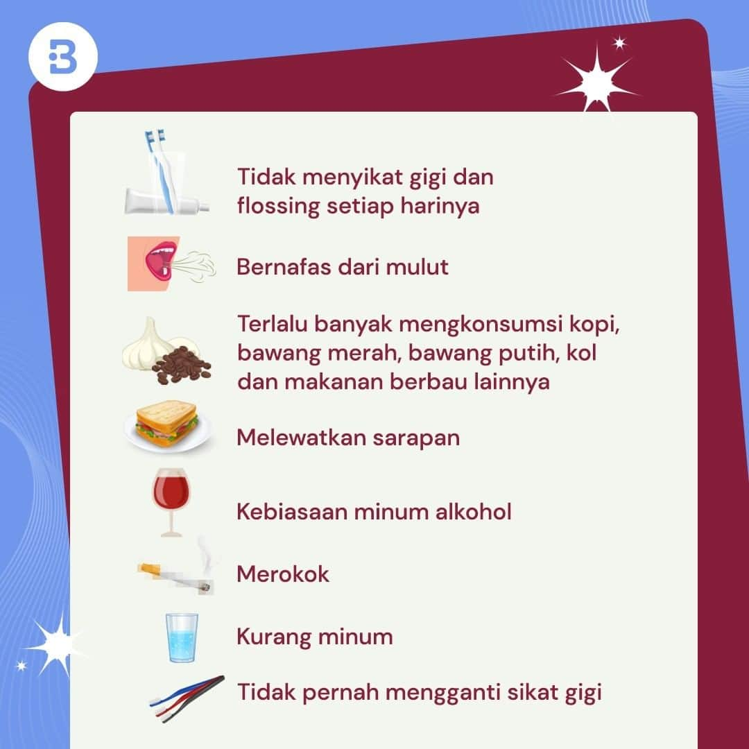 Beauty | Health | Fashionさんのインスタグラム写真 - (Beauty | Health | FashionInstagram)「Selain bau badan, bau mulut juga jadi salah satu hal yang bikin diri ini merasa insecure dan membuat orang sekitar menjauh dan terganggu, lho!😮  Kadang, tanpa kita sadari, kebiasaan-kebiasaan ini masih ada menemani setiap hari. Biar kamu gak punya bau mulut, mending jauh-jauhin deh aktivitas ini, beauties! —-- Jangan lupa untuk follow @Beautynesia.id  untuk berita menarik seputar wanita dan lainnya!  Follow juga instagram : @beautynesianews 💄 @mommyasia.id 🤰🏼👶🏻 —---- #bau #baumulut #mulut #kesehatanmulut #insecure #tips #tipskesehatan #kesehatanmulut #mulutwangi #mulutsegar #harum #wangi #lawanbaumulut #beautynesiaid」8月10日 17時17分 - beautynesia.id