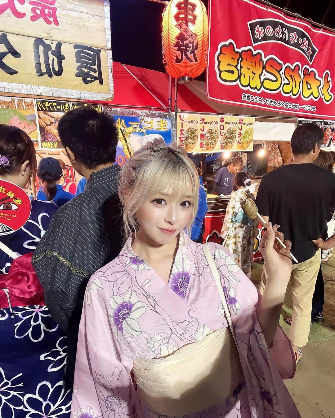 雨宮由乙花のインスタグラム：「お祭りいてきた🍧🎆  久しぶりの浴衣は ゆずも モデルさせて頂いてる @ryuyu_dressshop の浴衣♡  お祭りで牛タン食べて幸せ🐮 見かけてくれたひと ありがとう💕💕💕💕  #eggモデル #Ryuyu」