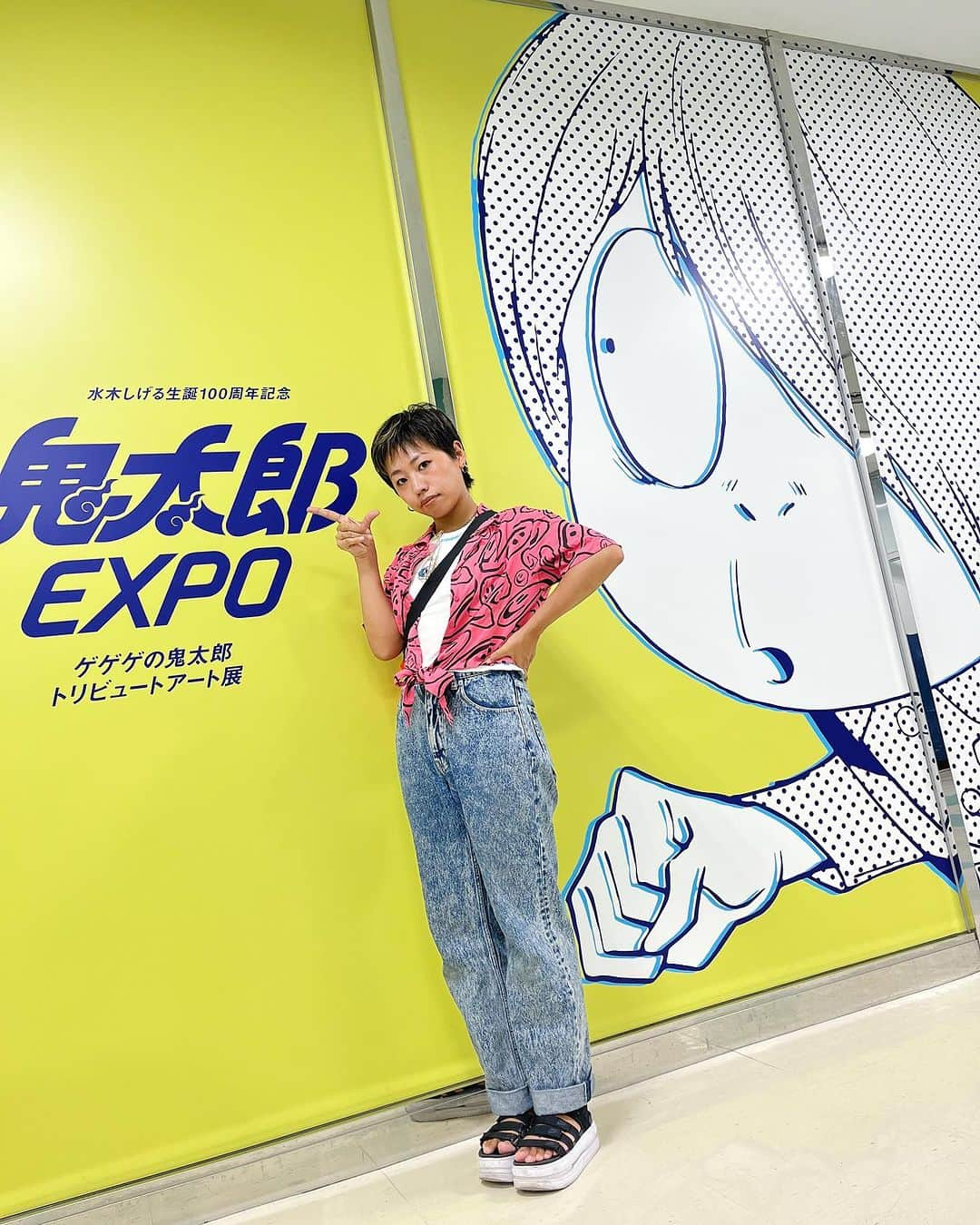 せきやゆりえのインスタグラム：「#鬼太郎EXPO  8/11からです🔥3点原画を描きました💖抽選販売もできます！ポストカードとクリアファイルもあるのでぜひぜひ！！！」