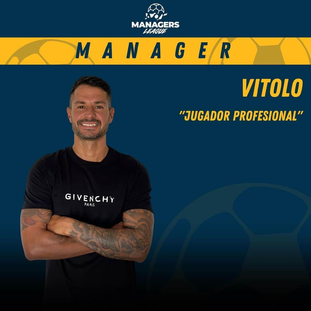 ビクトル・マチン・ペレスのインスタグラム：「Un placer presentar a nuestro nuevo manager @vitolomperez20 , nos vemos muy pronto!!🇮🇨⚽️」