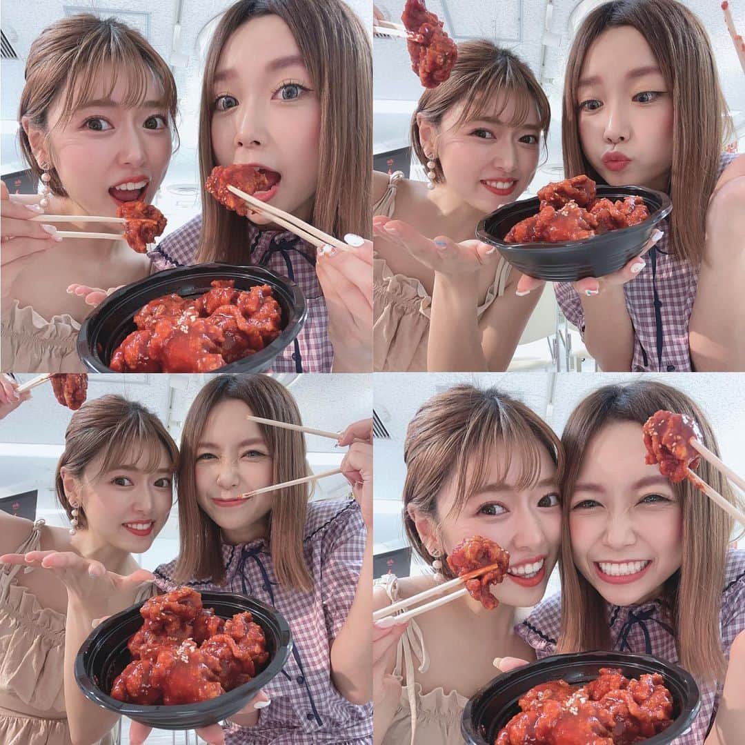 水嶋ひかるさんのインスタグラム写真 - (水嶋ひかるInstagram)「にゃんぷぅ💜💓 in 激辛フェス🌶️ このヤンニョムチキン激辛がすごく辛かったぁ😳🔥 トークイベントの翌日にまた行きたくなってすずかと🥰 すずかありまとー💓💜💓💜 . #激辛フェス #激辛 #辛党 #今日は何の日 #焼き鳥の日」8月10日 19時30分 - hikapudayo