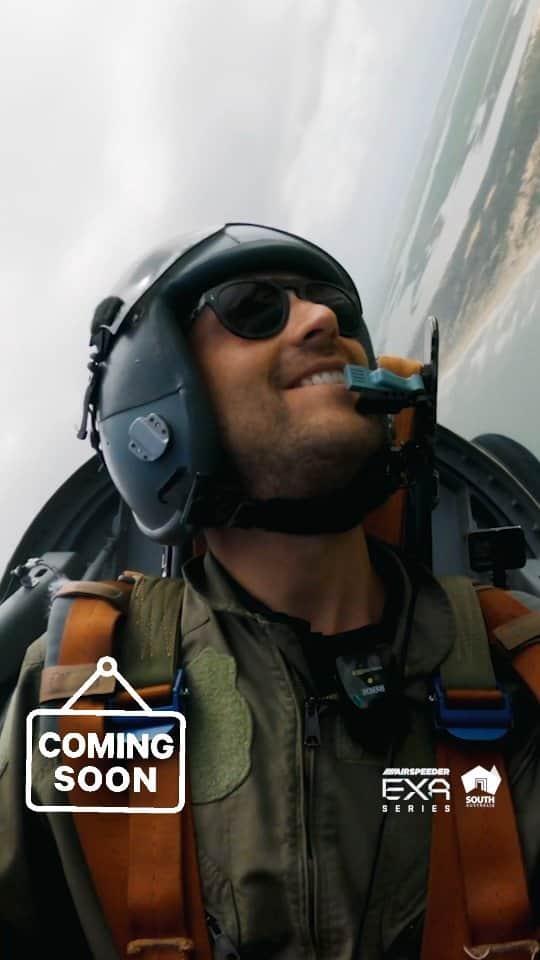 ブルーノ・セナのインスタグラム：「Get prepared as Airspeeder development pilot @bsennaofficial gets a first taste of a fighter jet.   Look out for the full extended video on our YouTube channel.」