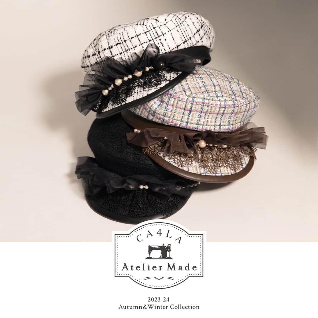CA4LAさんのインスタグラム写真 - (CA4LAInstagram)「ㅤ ㅤ 「CA4LA Atelier Made」 2023-24 Autumn & Winter Collection ㅤ CA4LAのものづくりの拠点である「CA4LA ATELIER(カシラアトリエ)」のデザイナーと職人が、デザインから製作までを一貫して手掛けるオールハンドメイドライン「CA4LA Atelier Made」の新作を、8月18日(金)より発売いたします。 ㅤ https://www.ca4la.com/feature/ft230810-23aw/ ㅤ ㅤ ㅤ ㅤ ㅤ  #CA4LA #ca4laateliermade #カシラアトリエメイド #カシラ #madeinjapan #日本製 #帽子 #カサブランカ #キャスケット #マリンキャップ #ハット #バケットハット #ベレー帽 #ヘアバンド #ターバン #トーク帽」8月10日 20時00分 - ca4la_official