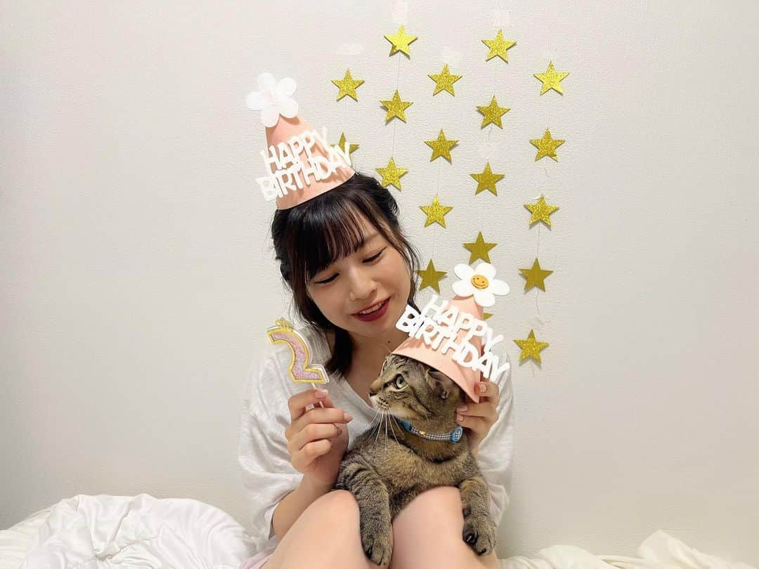 青木詩織さんのインスタグラム写真 - (青木詩織Instagram)「. がむちゃん2歳のお誕生日🎂🫶  賢くて甘えん坊で毎日ベタベタしてくる赤ちゃん👶 2歳の1年も楽しく過ごそうね🤍🤍」8月10日 22時59分 - aokishiori4