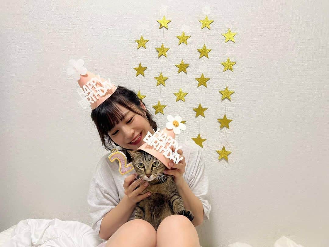 青木詩織さんのインスタグラム写真 - (青木詩織Instagram)「. がむちゃん2歳のお誕生日🎂🫶  賢くて甘えん坊で毎日ベタベタしてくる赤ちゃん👶 2歳の1年も楽しく過ごそうね🤍🤍」8月10日 22時59分 - aokishiori4