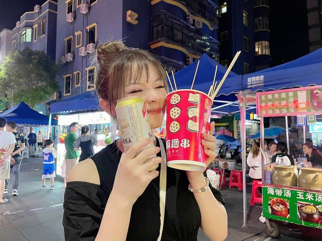 MARiAのインスタグラム：「in深圳ー♡  お仕事終わりで美味しいものをたくさん食べました✨❤️  #MARiA #小美　#美依礼芽 #深圳」