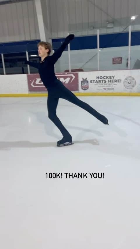 イリア・マリニンのインスタグラム：「Thank you for 100K! 🎉 Excited about the new season. Can’t wait to show you my new programs.   📷 @audreyshin.skater   #100K #100kfollowers #figureskating #comingsoon #quadg0d」