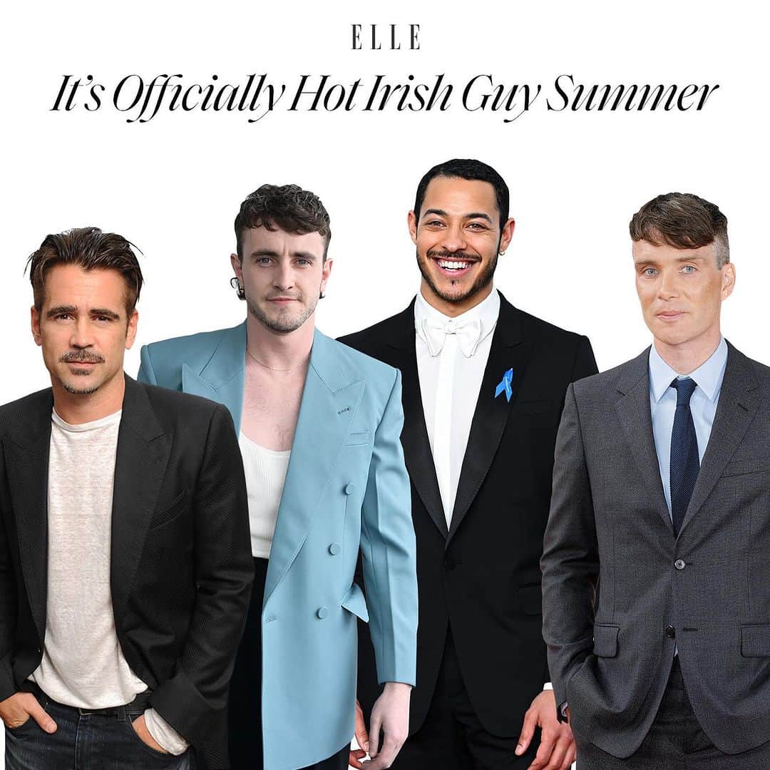 ELLE Magazineのインスタグラム：「Long overshadowed by their British neighbors, these attractive men are finally getting their due. 😍 Swipe and tap the link in bio for an extremely important taxonomy of Irish hotties.」