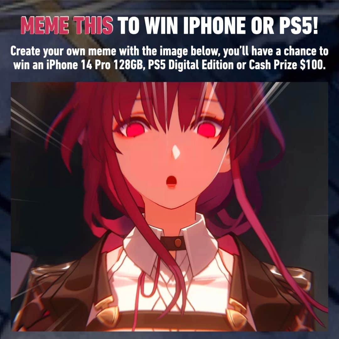 9GAGさんのインスタグラム写真 - (9GAGInstagram)「Honkai: Star Rail Meme Contest Giveaway!  What surprised the new Honkai: Star Rail Character Kafka? 🎁Make a meme and get a chance to win: 1 winner - iPhone 14 Pro 1 winner - PS5 Digital Edition 3 winners - $100 Cash Prize Each  Follow these rules👇🏽 Comment how you’d Meme This OR upload the meme you created with the hashtag #MemeKafka  The winners will be notified by DM and announced in this post within a week after the contest ends.  #HonkaiStarRail」8月11日 1時00分 - 9gag