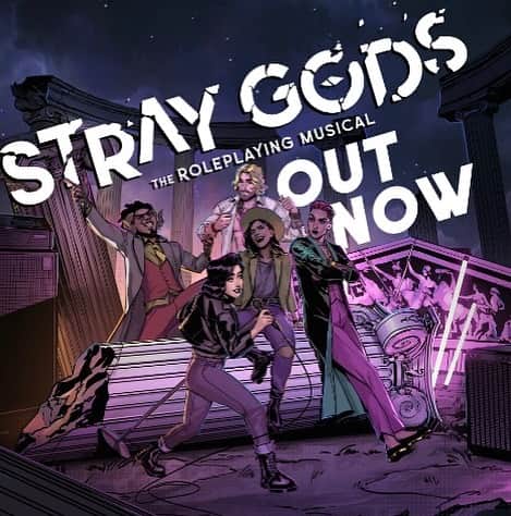 フェリシア・デイのインスタグラム：「I’m so excited for Stray Gods to be out today. Thank you @summerfallstudios for making this incredible game. @a.wintory has made a masterful pretzel of a soundtrack, just awe-inspiring. Thank you David Gaider for deciding I could be a kick ass head goddess and @officialtroybaker for directing me in a masterful way. Still shocked I’m a part of this incredible cast. Can’t wait for y’all to play this GOTY!!! Pick it up today.」