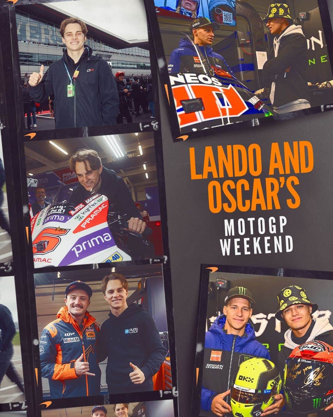 MotoGPさんのインスタグラム写真 - (MotoGPInstagram)「Drivers meeting riders! 🙌 Lando and Oscar hung out in the @MotoGP paddock at Silverstone last weekend. 🤩  #F1 #MotoGP」8月11日 1時38分 - motogp