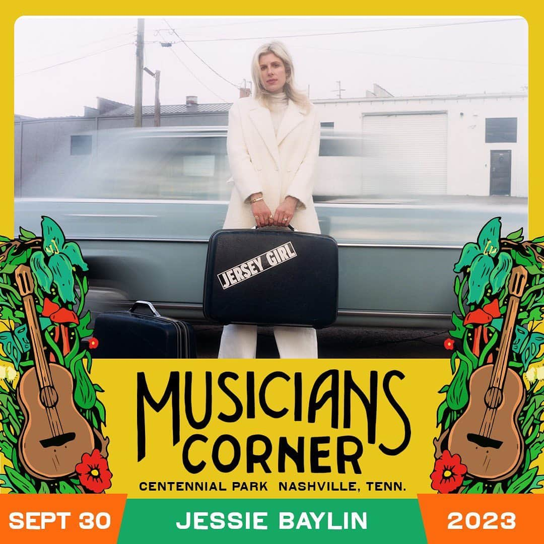 ジェシー・ベイリンのインスタグラム：「catch me in the park! September 30th in Nashville TN ~ thanks for having me back @muscornernash 💛」