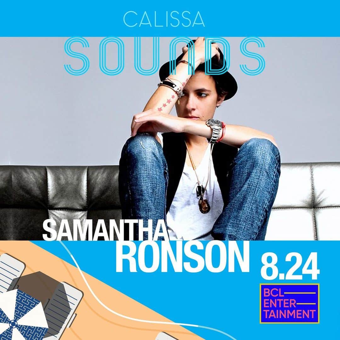 サマンサ・ロンソンのインスタグラム：「Who is gonna be out on Long Island? Me!!!!! And maybe you???? @calissahamptons one night only! Thursday August 24th. Can’t wait! Couldn’t let an east coast summer go by without a DJ gig at the beach!」