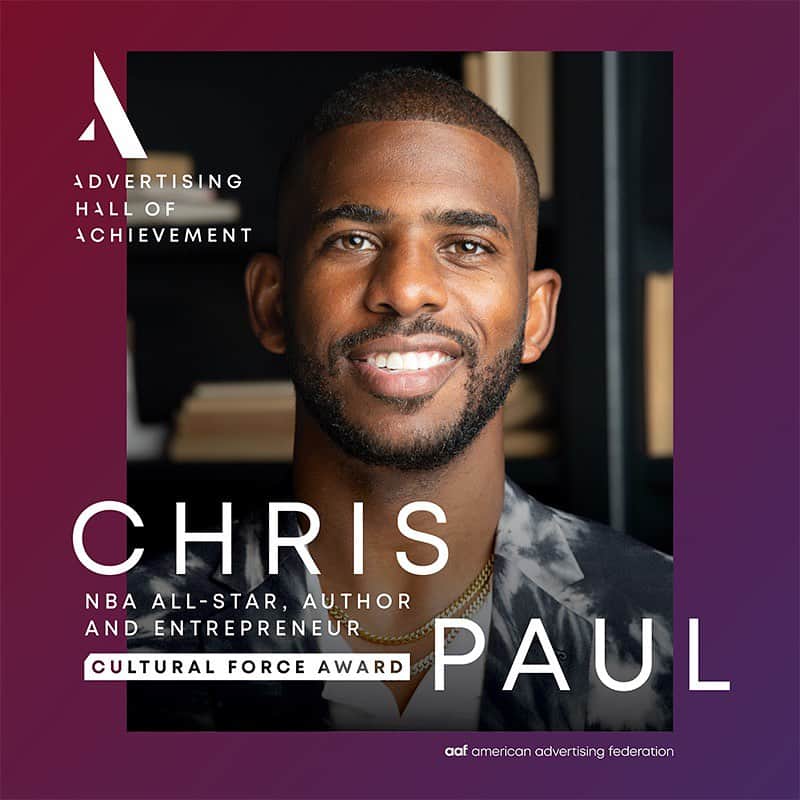 クリス・ポールのインスタグラム：「Humbled by the recognition and in great company! @aafnational #AHOA2023」