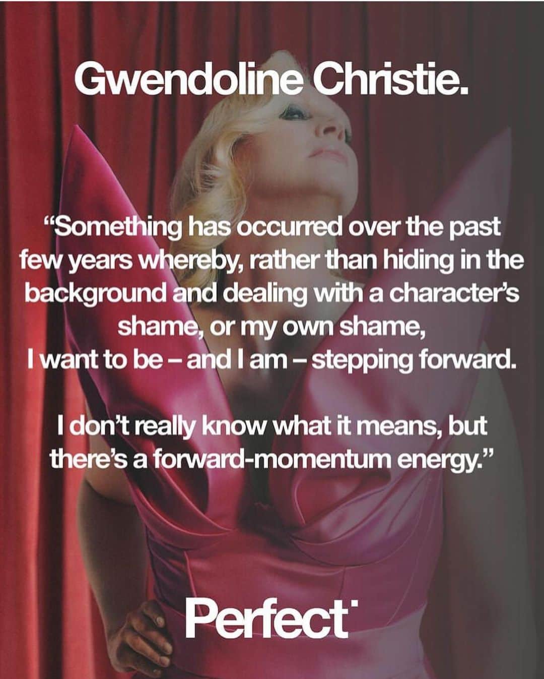 IMG Modelsさんのインスタグラム写真 - (IMG ModelsInstagram)「Queen G. 👑 #GwendolineChristie (@gwendolineuniverse) covers @theperfectmagazine. 📷 @morgan_k._spencer 👗 @kegrand ✂️ @sydhayeshair 💄 @mirandajoyce #IMGmodels」8月11日 4時44分 - imgmodels