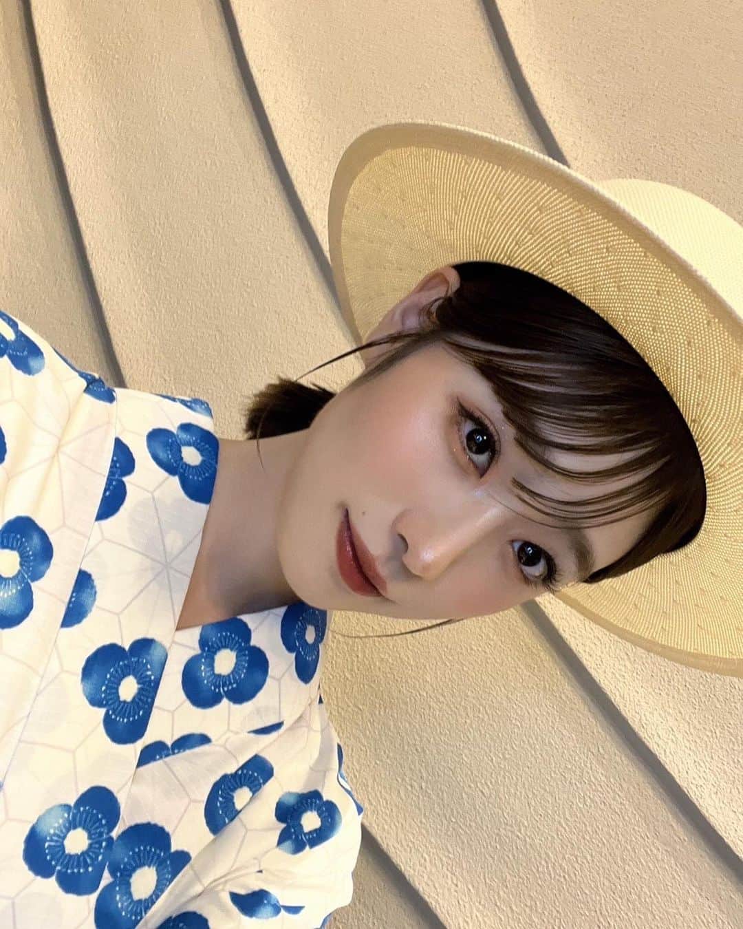 のインスタグラム：「. ハットと、浴衣の組み合わせ とっても可愛かったです♡」