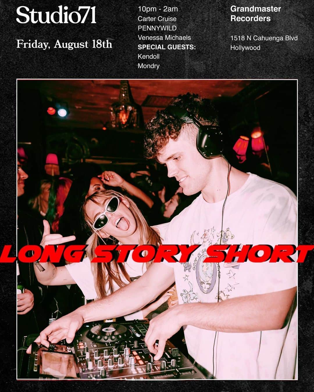 Carter Cruiseさんのインスタグラム写真 - (Carter CruiseInstagram)「NEXT FRIDAY! LOS ANGELES! @longstoryshortparty is back with a fire b3b & some very special guests @kendollmusik & @mondry.music 💃🏼🪩🕺   there’s a handful of free before 11 RSVPs left so snag em while you can or get tickets >>>> @longstoryshortparty」8月11日 9時15分 - cartercruise