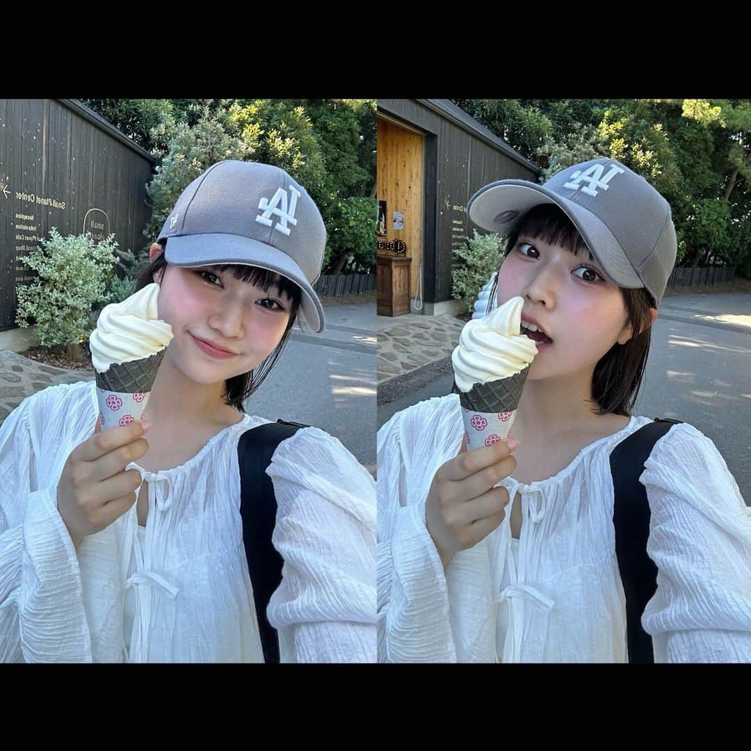 仲吉玲亜のインスタグラム：「🍦  #ソフトクリーム #夏 #ljk #05」