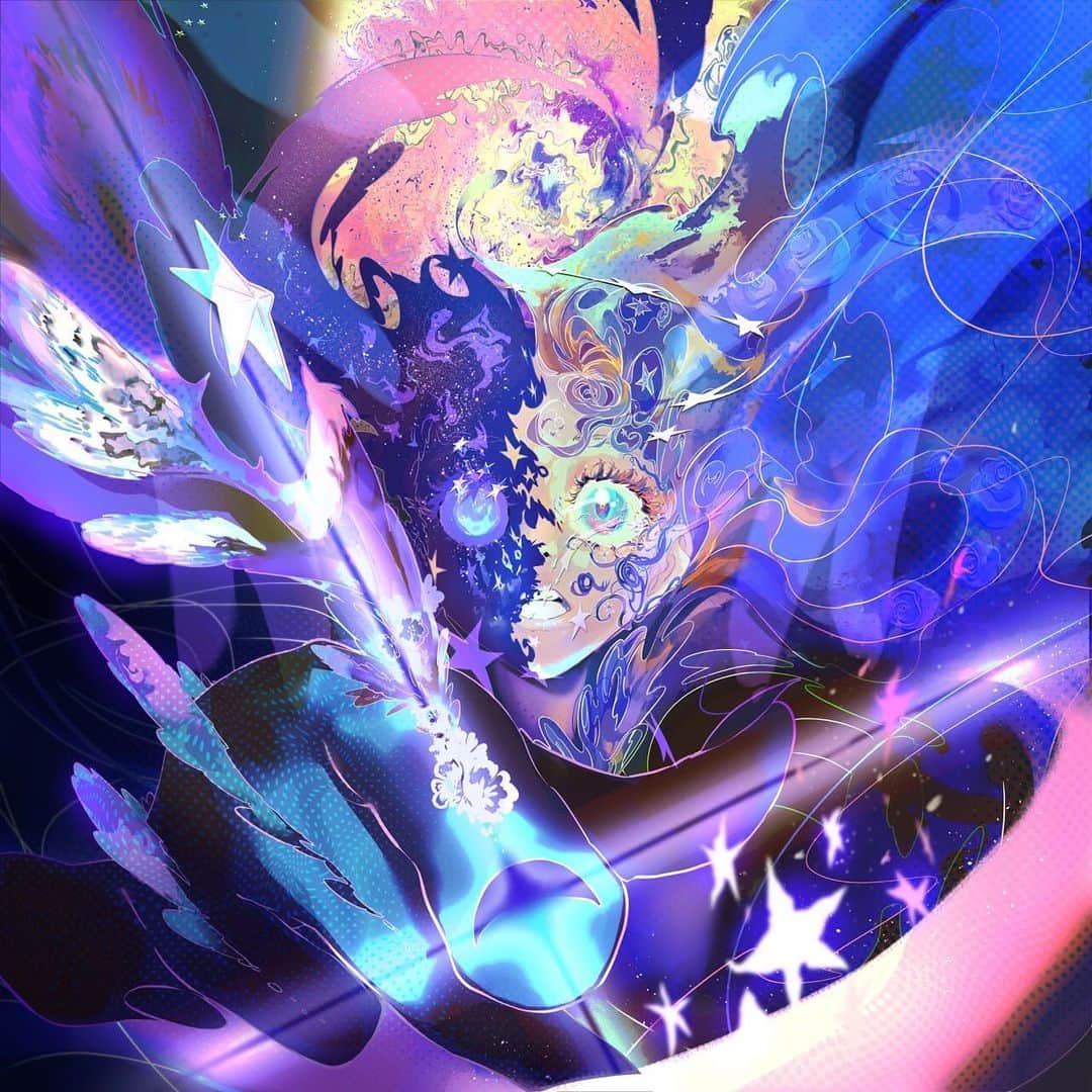 Eveのインスタグラム：「2023.08.11 New Release  「冒険録」  幾千の星は瞬いた もうずっと先の未来だった 昨日の僕が今日を照らした まだ何かが足りないようだ  会いたいと思った遅すぎた 満たされない物語だ それでも僕は希望を纏った 僅かな消えない光を  再会したのは夢の中 曖昧な記憶 僕たちが出会う日まで  聞かせて 聞かせて いたいけな瞳で ただ 隣で照らすように 話でもしようよ  想っても 想っても 伝わらない 今その運命に導かれて この冒険録に知る全てを  瞬き 願うこの世界 触れる手と手 軌道上で繋いだ言葉のかけら輝いて  残響が響く正体を 今日だけは前を向かせてと あなたらしくいられた後悔ない日々が 僕を紡いでいく  季節は巡り巡る 移ろう感情のよう またこの星降る夜に銀河を 眺められたなら  聞かせて 聞かせて いたいけな瞳で ただ 隣で照らすように 話でもしようよ  想っても 想っても 伝わらない 今その運命に導かれて この冒険録に知る全てを」