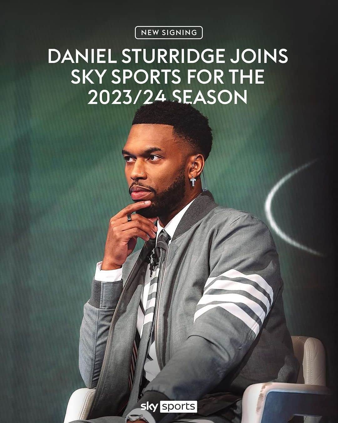 ダニエル・スタリッジのインスタグラム：「Welcome to Sky Sports, @danielsturridge! Our newest pundit will join the regular team beginning this Super Sunday, for Brentford v Tottenham and Chelsea v Liverpool! 🍿👋」