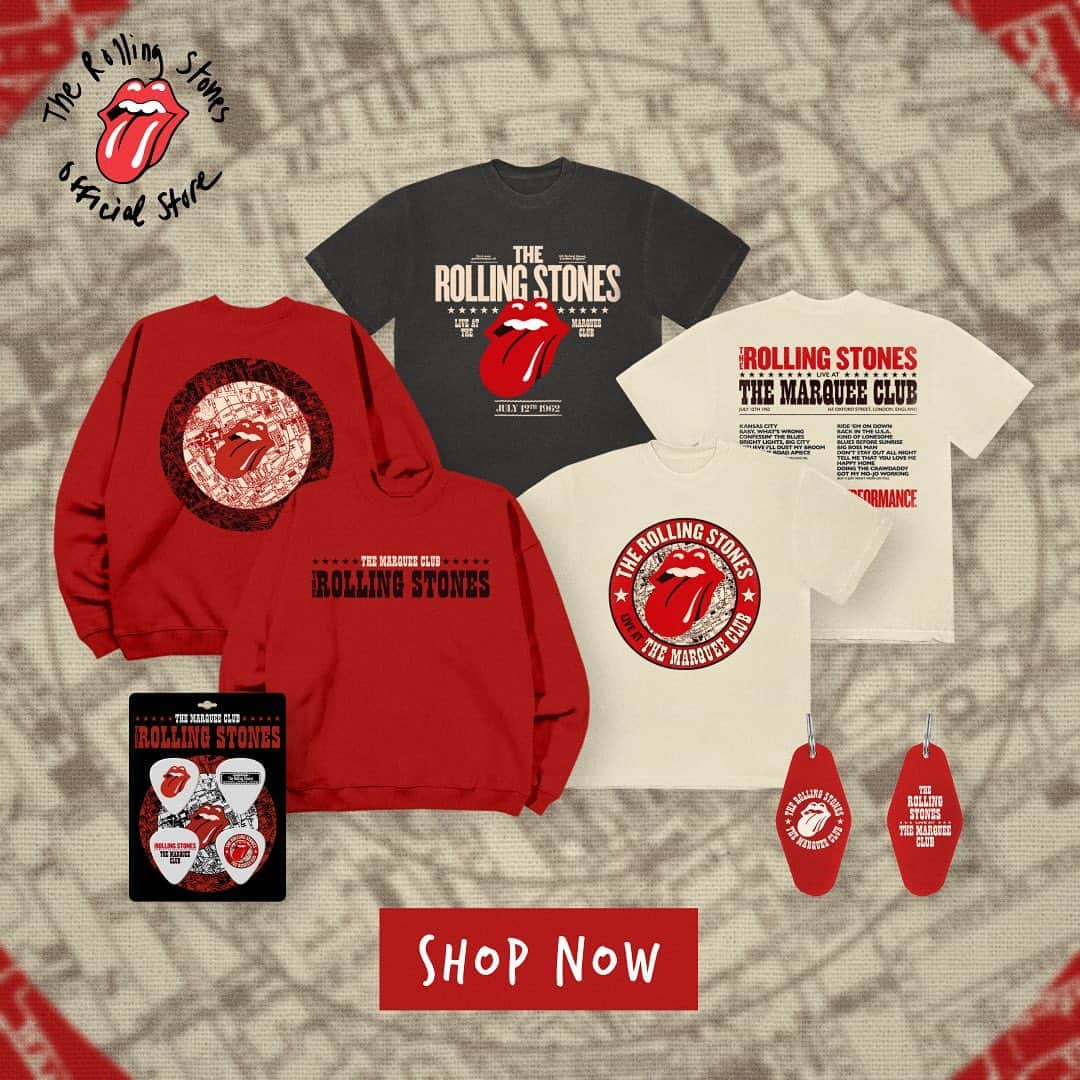 The Rolling Stonesさんのインスタグラム写真 - (The Rolling StonesInstagram)「New additions to the Marquee Club collection have landed in the Stones store, celebrating the Rolling Stones first ever gig in July 1962!  #therollingstones #marqueeclub #newmerch」8月11日 18時38分 - therollingstones