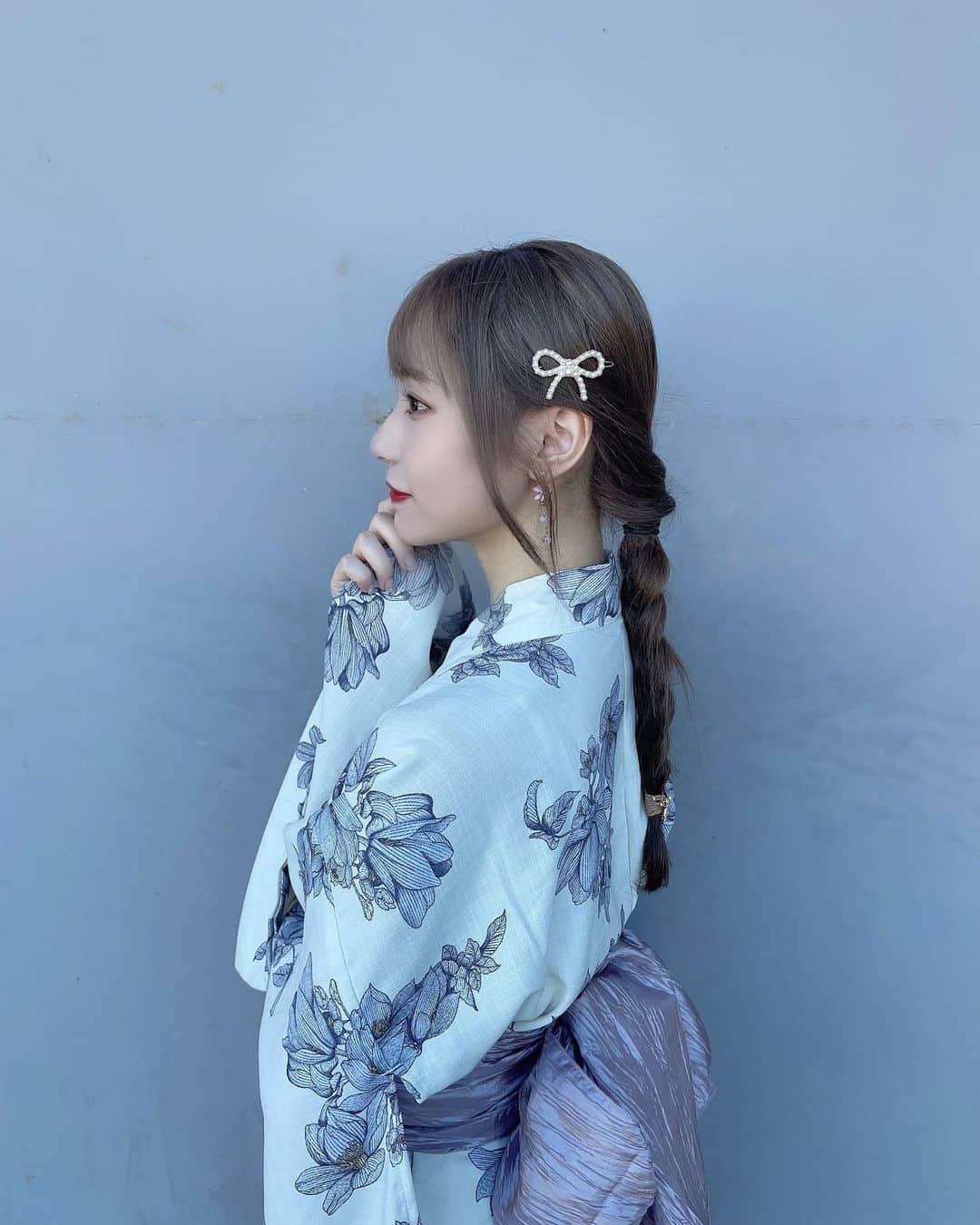 川越紗彩さんのインスタグラム写真 - (川越紗彩Instagram)「浴衣可愛い？🎐🧊   #浴衣  #浴衣ヘアアレンジ  #浴衣ヘア  #ヘアアレンジ  #編み込み  #浴衣女子  #浴衣コーデ」8月11日 20時08分 - saaya_kawagoe_ngt48