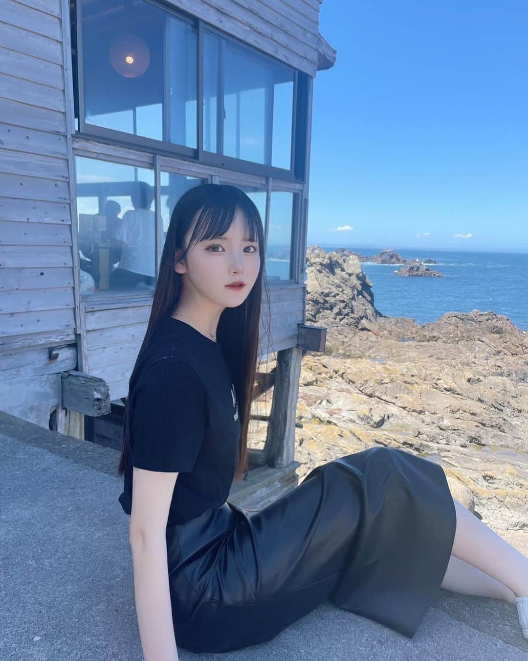 木村ななこのインスタグラム：「海〜 🌊🫧‪」