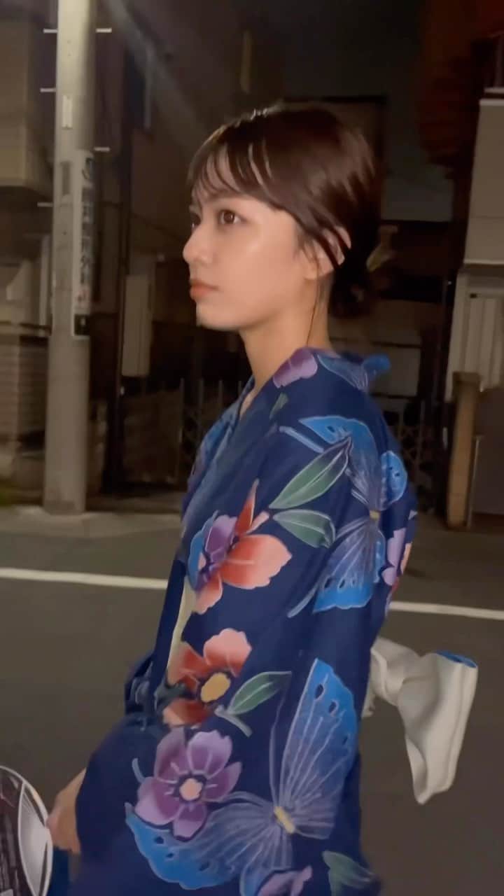 のインスタグラム：「久しぶりの浴衣🌙」