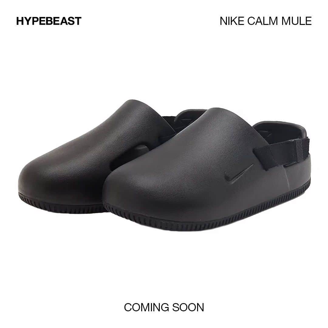 HYPEBEASTさんのインスタグラム写真 - (HYPEBEASTInstagram)「@hypebeastkicks: @nike has seemingly revealed an extension of its Calm line, following the success of its Calm Slide which quickly became a summer favorite. Borrowing similar notes from the slide, the latest addition, unofficially dubbed the Calm Mule, is presented in three colorways, namely olive, gray and black.⁠ ⁠ The silhouette features a closed-toe design with a cut-out at the in-facing sides of the upper, removable fabric ankle straps that feature “NIKE” branding at the heel and a minimal debossed Nike logo. All of these design elements are composed using the very same material and footbed found on its predecessor, hence the assumption of its inclusion in the line.⁠ ⁠ Currently, a price point and release date have yet to be shared. Stay tuned for more details regarding the pair.⁠ Photo: Nike」8月11日 21時03分 - hypebeast