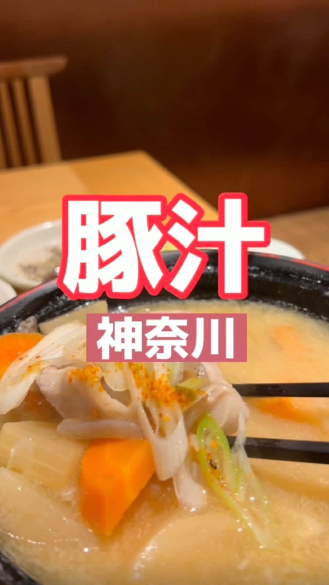 藤川奈々のインスタグラム：「『熟成豚かつ だいち ららぽーと海老名店』とんかつ だいち 豚汁、その名も『極上しゃぶ豚汁』がめちゃくちゃ美味しい♪ #神奈川県 #海老名 #おひとりさま #おひとり様グルメ #おひとりさま女子 #おひとりさまにおすすめ #おすすめ #おすすめスポット #グルメ #おひとり様ランチ #grurmet #japan #kanagawa #ebina」