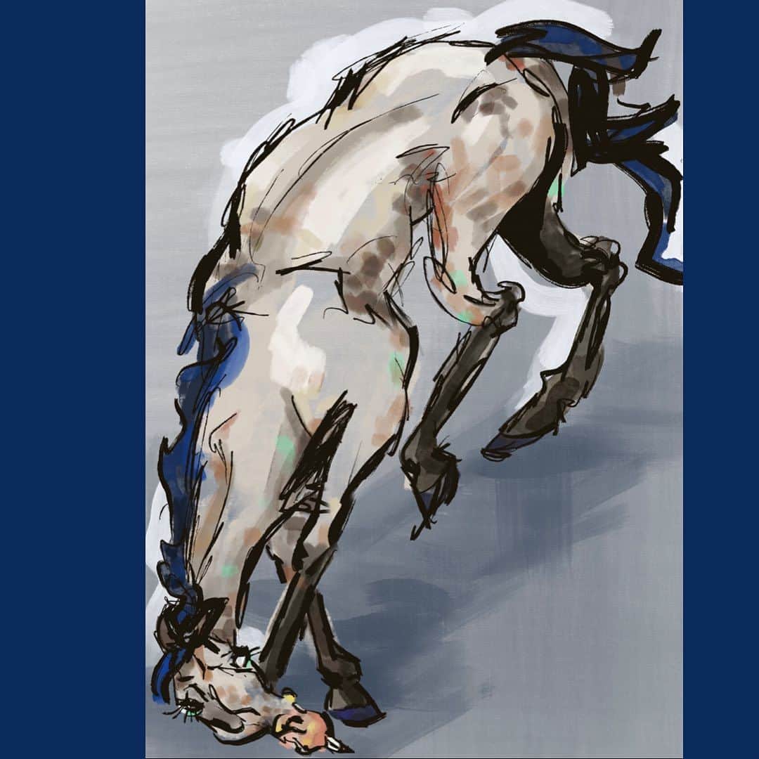 LiLi （矢野り々子）のインスタグラム：「horse  lili 16yrs old  #horse  #drawing  #art  #artworks  #矢野り々子」