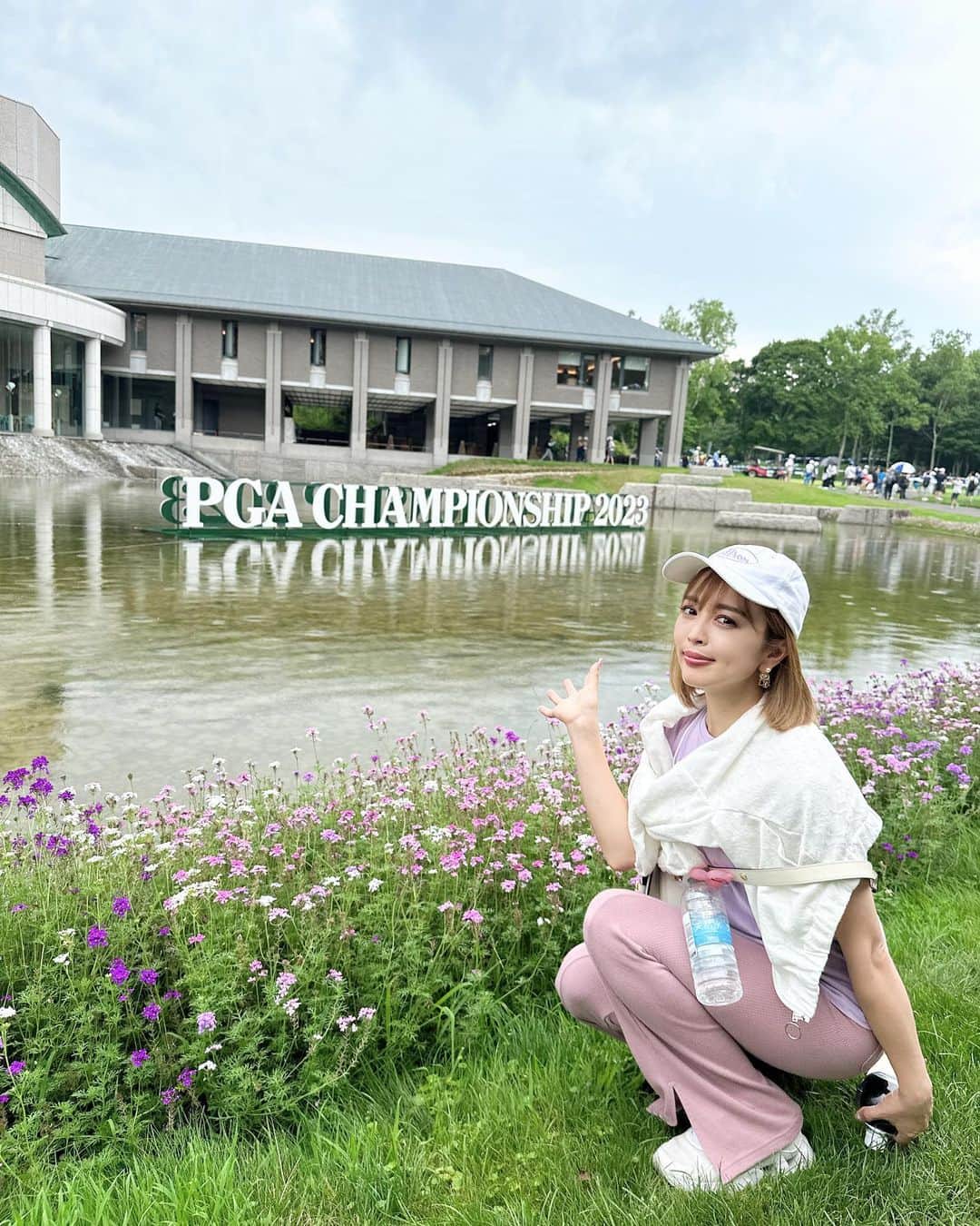 板橋瑠美のインスタグラム：「PGA championship2023の様子を、 Rumiringo  TVにアップしました💓👍  是非是非みてみてね((((･´ω`･))))」