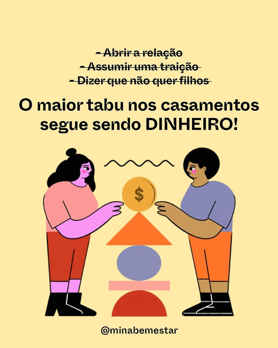 アンジェリカのインスタグラム：「Falar de dinheiro no casal é difícil, quando a mulher ganha mais, tudo fica ainda mais tenso. Tem até pesquisa que comprova que o homem tem prejuízos na sua saúde quando a esposa é a maior provedora de renda da casa, sabia? Quer uma ajuda pra mudar esse cenário? Vem ler a reportagem no link na bio da @minabemestar.   Arte: @zebradaa」