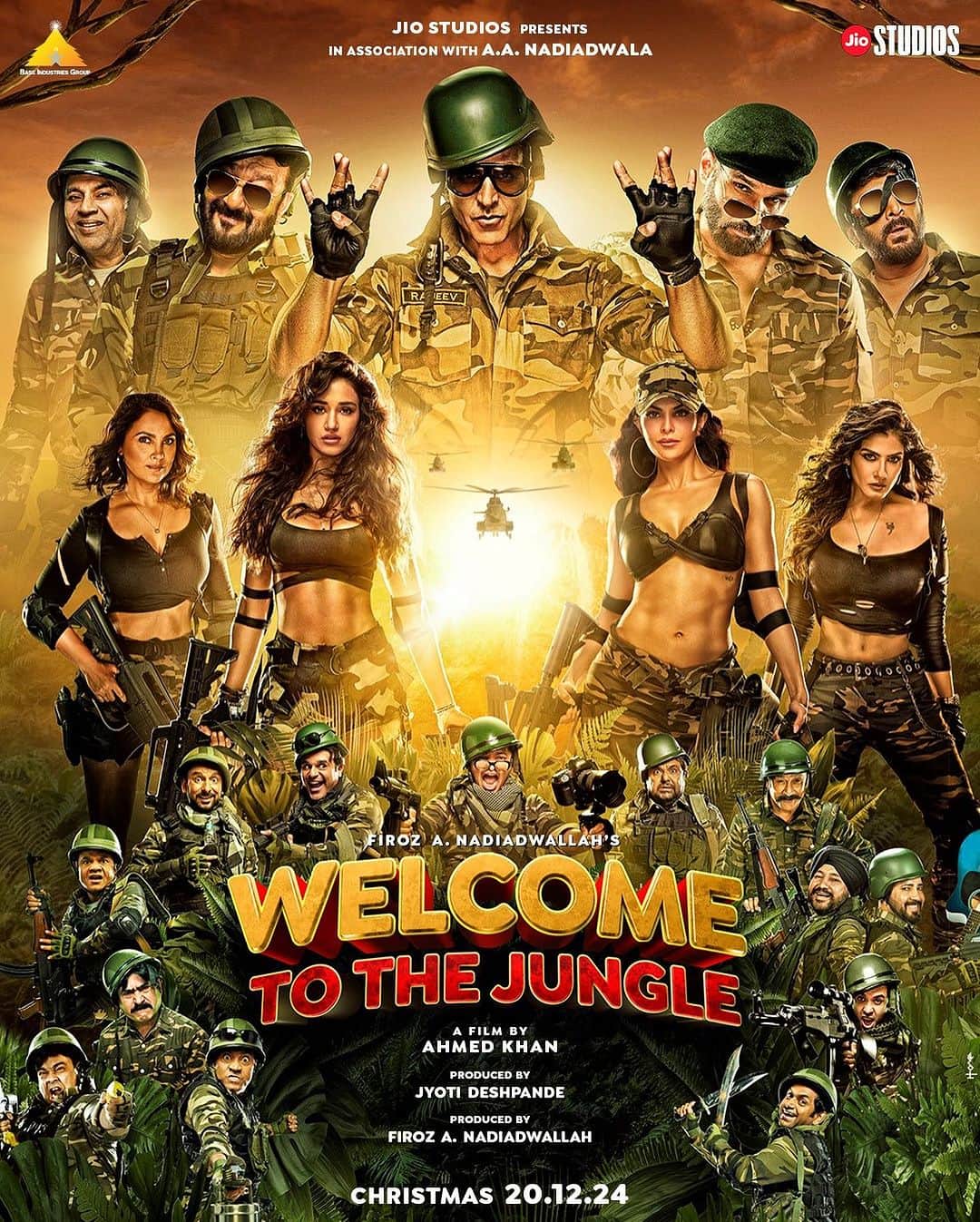 Jacqueline Fernandezのインスタグラム：「We know you can hear the welcome…welcome…welcome tune in your heads too!  Christmas - 20th December, 2024 brings #Welcome3, the biggest family entertainer to cinemas! #WelcomeToTheJungle  Produced by #JyotiDeshpande Produced by #FirozANadiadwallah Directed by @khan_ahmedasas @officialjiostudios @baseIndustries_group」