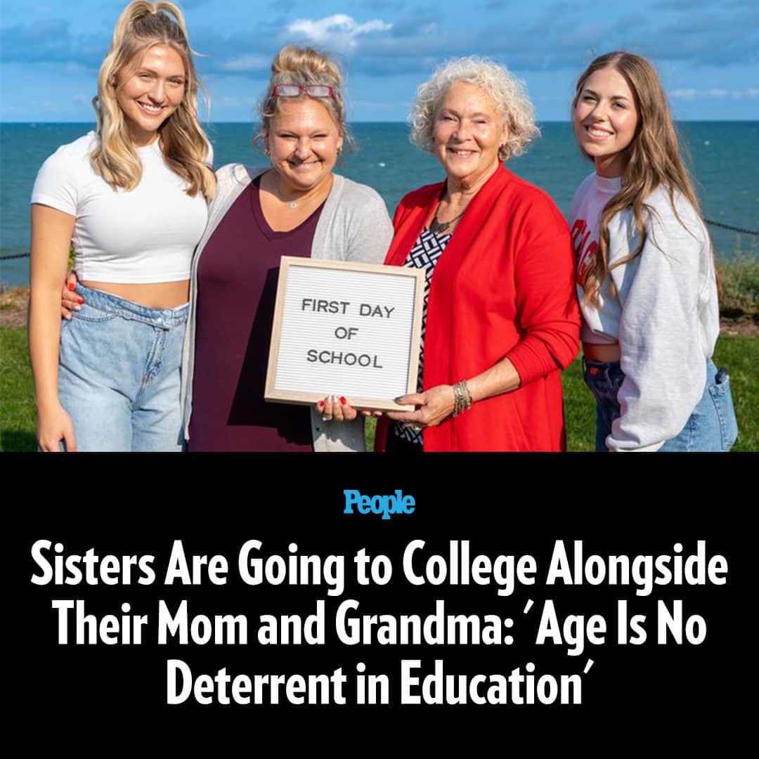People Magazineさんのインスタグラム写真 - (People MagazineInstagram)「College can be a home away from home. But one Wisconsin family has given that a whole new meaning. That's because three generations of that family have begun the fall semester together.  Mia Carter, an 18-year-old freshman accounting and marketing student, is beginning her first semester at the liberal arts school along with her mother, 49-year-old Amy Malczewski, and grandmother, 71-year-old Christy Schwan, the school tells PEOPLE in a statement.  Mia also has a "familiar roommate" in her residence hall: Samantha Malczewski, her 19-year-old sister, who is now a sophomore in Carthage’s nursing program.  "Life is short, so I tell people to push their doubts aside and go for it," Amy tells PEOPLE in a statement. "It’s especially sweet to go through this experience with my mom." Tap the link in bio for the full story. 📷: Hunter Montano / Carthage College」9月9日 23時00分 - people
