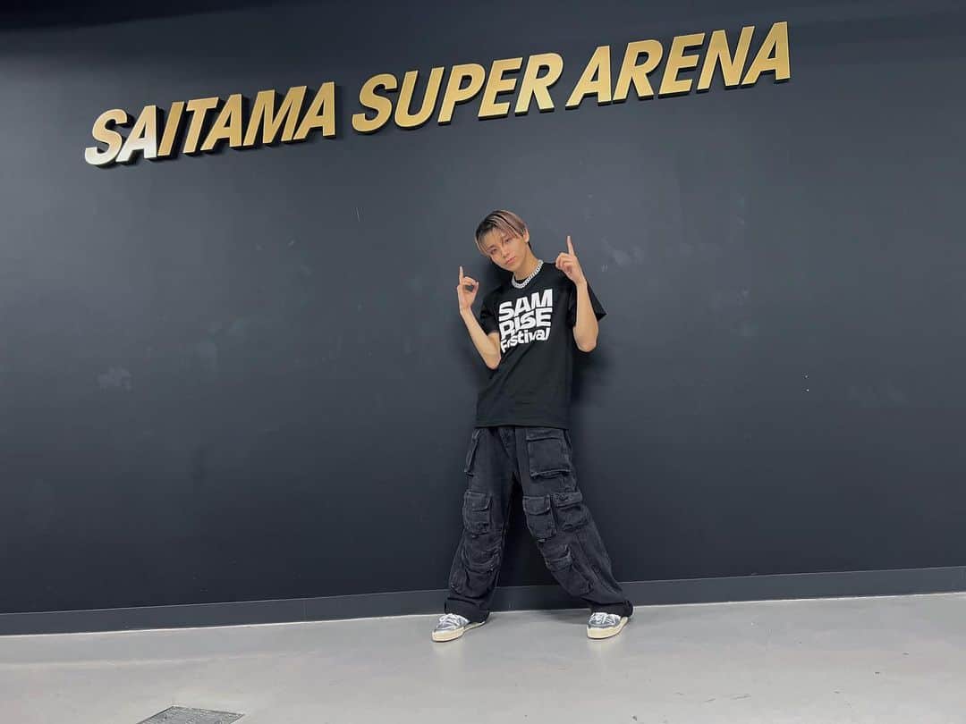 高尾颯斗のインスタグラム：「. SAMRISE Festival ありがとうございました^_^ さいたまスーパーアリーナ熱かったぜえええ🔥」