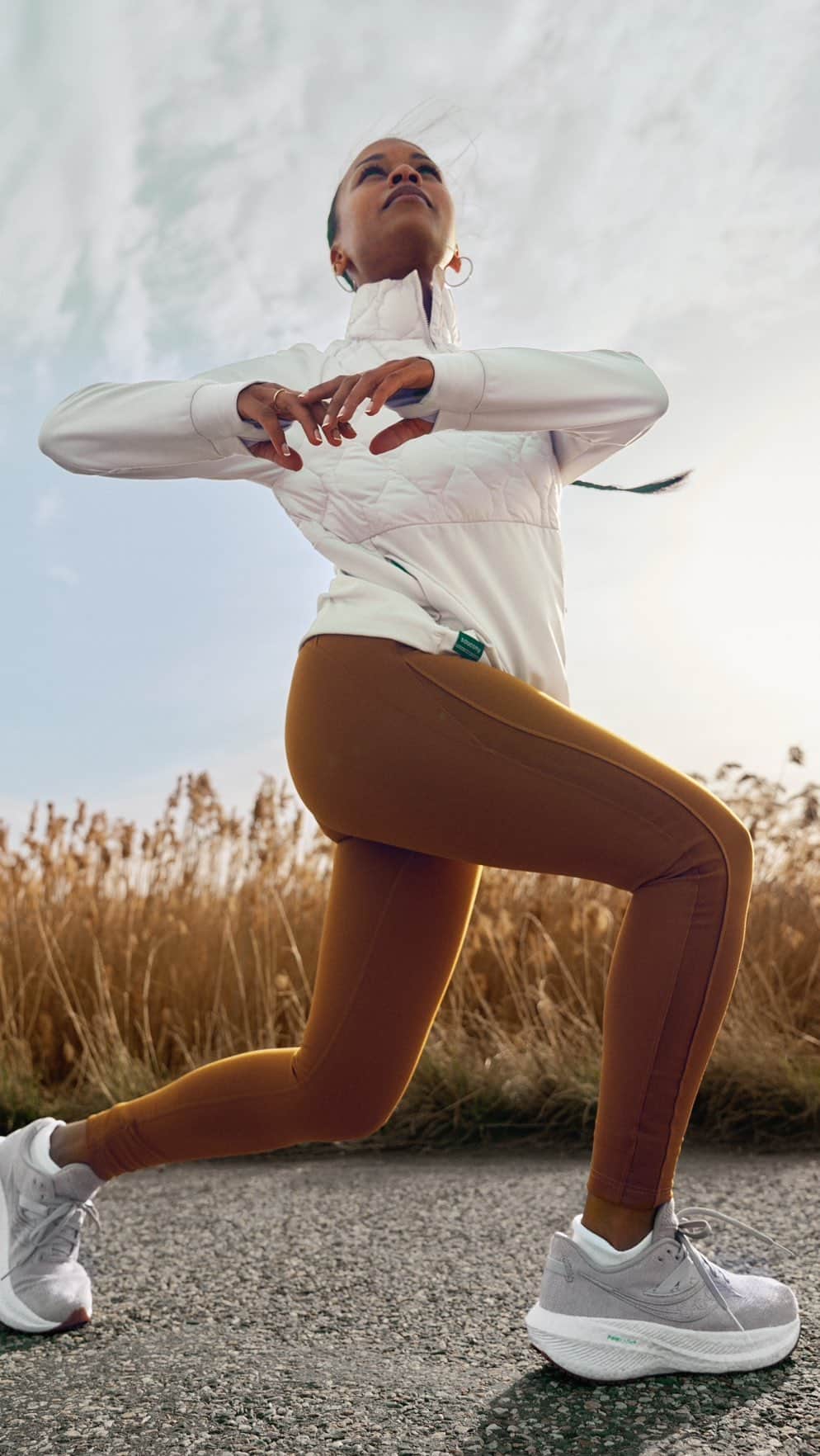 サッカニーのインスタグラム：「We teamed up with sustainability expert and speaker, @jhanneu, to give you three simple habits that you can incorporate today for sustainable fitness, as part of our celebration for the Triumph RFG launch.   What’s your favorite habit?   #TriumphRFG」