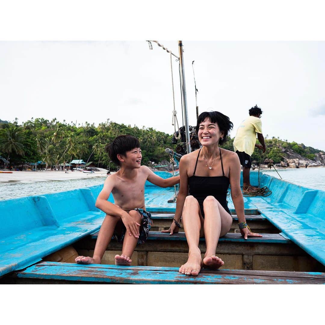 桃生亜希子さんのインスタグラム写真 - (桃生亜希子Instagram)「🚣 息子の成長を感じた日。　 息子、10歳の夏。🌞🇹🇭」9月9日 23時51分 - pinokosugar